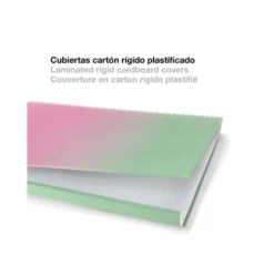 CUADERNO ESPIRAL MIQUELRIUS DIN A4 80 HOJAS CUADRO 5 MM 90 GR GRADIENT ROSA VERDE MENTA