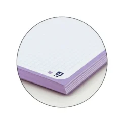 CUADERNO ESPIRAL OXFORD DIN A4+ 80 HOJAS CUADRO 5 MM CON MARGEN MALVA PASTEL