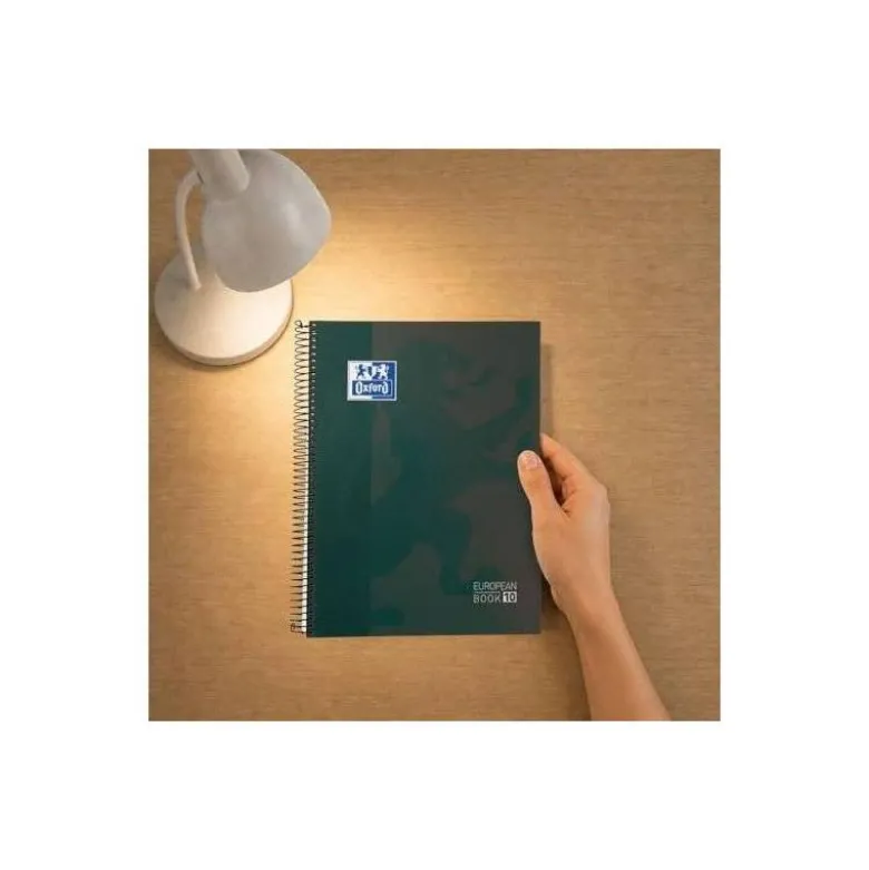 CUADERNO ESPIRAL OXFORD EUROPEANBOOK 10 TAPA EXTRADURA DIN A4 200 HOJAS CUADRO 5 MM