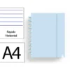 CUADERNO INGENIOX FOAM A4 80H RAYADO HORIZONTAL AZUL PASTEL