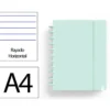 CUADERNO INGENIOX FOAM A4 80H RAYADO HORIZONTAL MENTA PASTEL