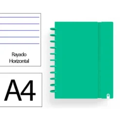 CUADERNO INGENIOX FOAM A4 80H RAYADO HORIZONTAL VERDE