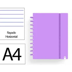 CUADERNO INGENIOX FOAM A4 80H RAYADO HORIZONTAL VIOLETA
