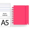 CUADERNO INGENIOX FOAM A5 80H RAYADO HORIZONTAL ROJO