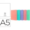 CUADERNO OXFORD COSIDA TAPA EXTRADURA DIN A5 80 HOJAS LISO COLORES PASTEL SURTIDOS