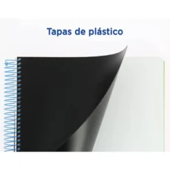 Cuaderno Oxford Ebook 8 A4+ Negro y Turquesa 160 hojas Tapa Plastico Cuadricula 5 mm