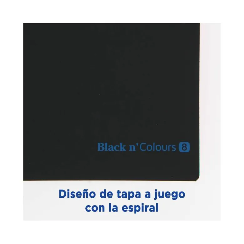 Cuaderno Oxford Ebook 8 A4+ Negro y Turquesa 160 hojas Tapa Plastico Cuadricula 5 mm