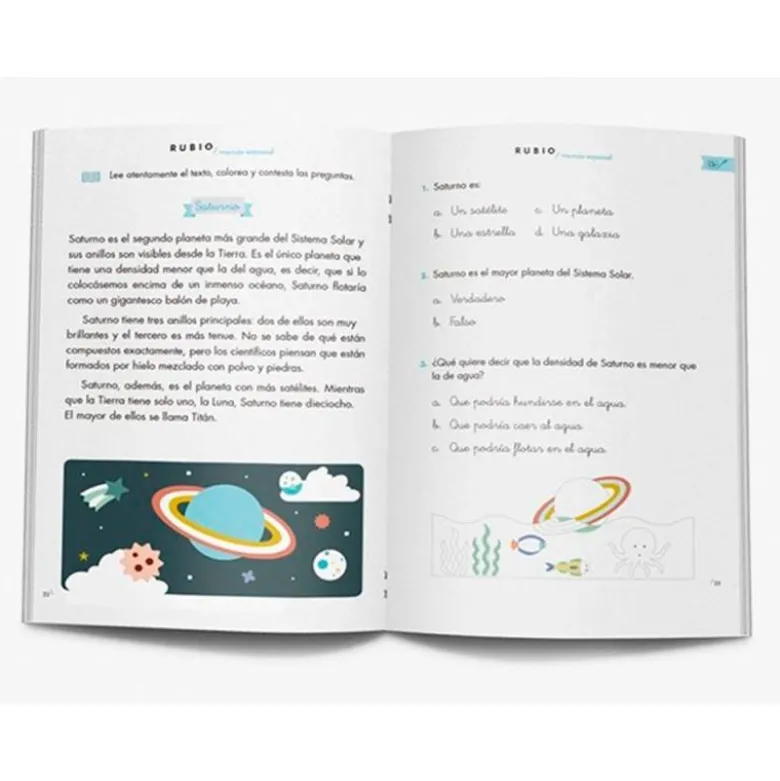 CUADERNO RUBIO COMPETENCIA LECTORA 2 MUNDO ESPACIAL