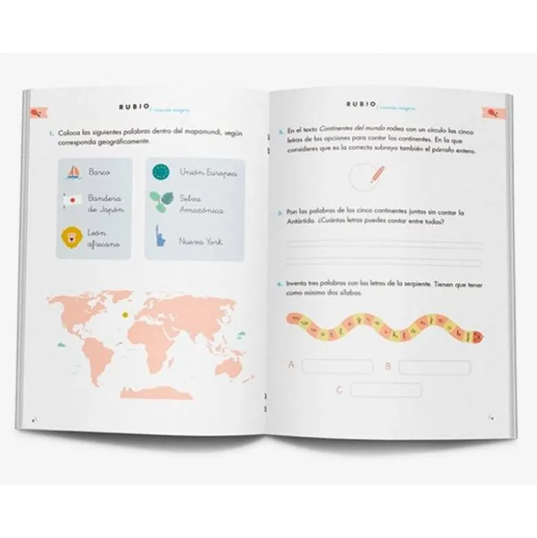 CUADERNO RUBIO COMPETENCIA LECTORA 3 MUNDO VIAJERO