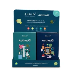 CUADERNO RUBIO ENTRENA TU MENTE ACTIVARTE EXPOSITOR SOBREMESA 10 UNIDADES N 1 Y 10 UNIDADES N 2