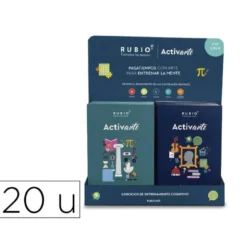 CUADERNO RUBIO ENTRENA TU MENTE ACTIVARTE EXPOSITOR SOBREMESA 10 UNIDADES N 1 Y 10 UNIDADES N 2