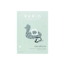 Cuaderno Rubio Escritura nº 6 Escritura con minúsculas, dibujos, números, grecas con letra continua