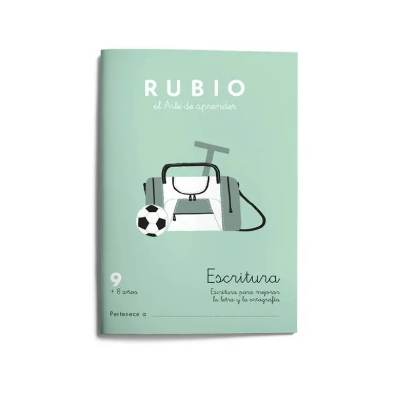 Cuaderno Rubio Escritura nº 9 Escritura para mejorar la letra y la ortografía con letra continua