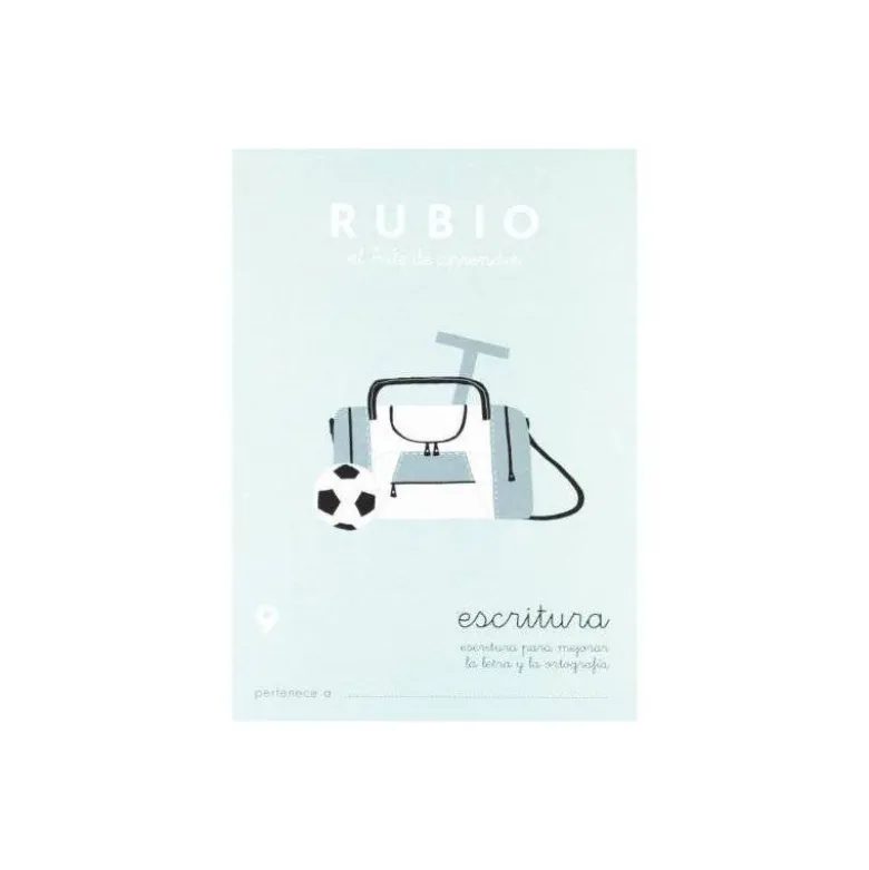 Cuaderno Rubio Escritura nº 9 Escritura para mejorar la letra y la ortografía con letra continua