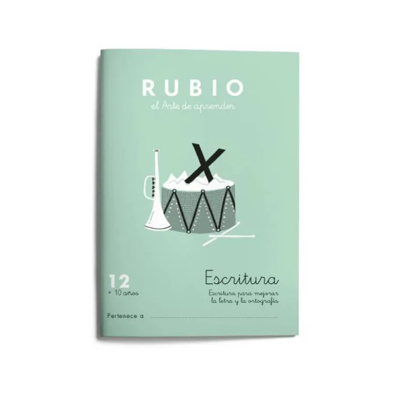 Cuaderno Rubio Escritura nº 12 Escritura para mejorar la letra y la ortografía con letra continua