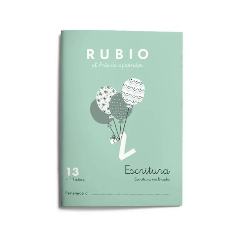 Cuaderno Rubio Escritura nº 13 Escritura inclinada con letra continua