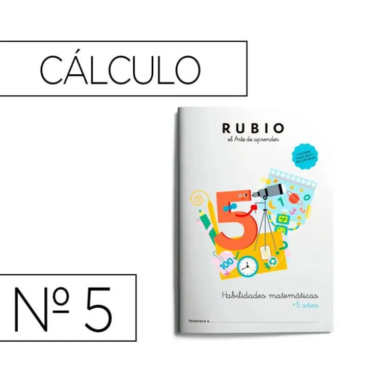 CUADERNO RUBIO HABILIDADES MATEMATICAS + 5 AÑOS