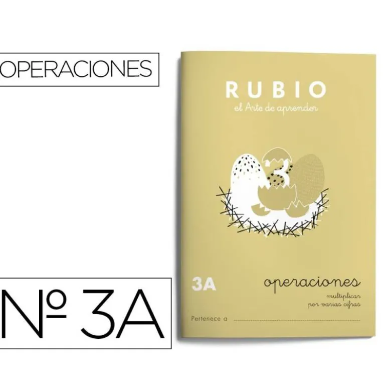 Cuaderno Rubio Operaciones nº 3 A Multiplicar por varias cifras