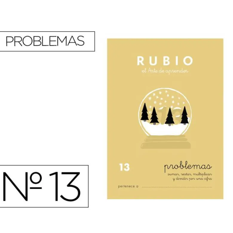 Cuaderno Rubio Problemas nº 13 Sumar, restar, multiplicar y dividir por una cifra