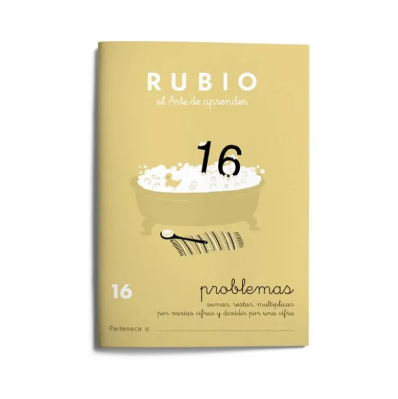 Cuaderno Rubio Problemas nº 16 Sumar, restar, multiplicar por varias cifras y dividir por una cifra