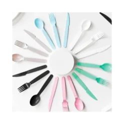 CUBIERTO POLIPROPILENO ARCHIVO 2000 LIBRE BPA PACK 1 CUCHARA + 1 TENEDOR + 1 CUCHILLO 18,5 CM COLOR BLANCO