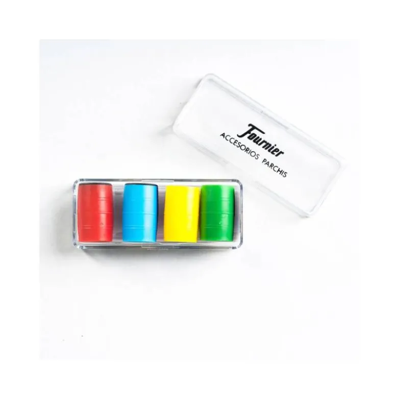 CUBILETE PARCHIS/OCA FOURNIER CON DADOS Y FICHAS PARA 4 JUGADORES
