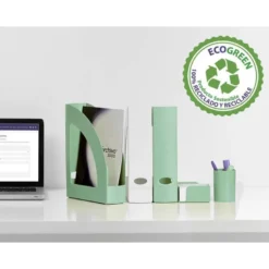 CUBILETE PORTALAPICES ARCHIVO 2000 ECOGREEN 100% RECICLADO COLOR VERDE PASTEL