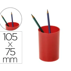CUBILETE PORTALAPICES ARCHIVO 2000 ECOGREEN 100% RECICLADO ROJO