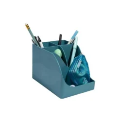 CUBILETE PORTALAPICES EXACOMPTA WAVE SKANDI PLASTICO RECICLADO COLOR AZUL PACIFICO