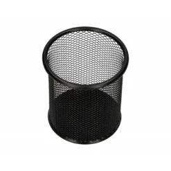 Cubilete portalapices marca Q-Connect negro rejilla