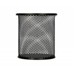 Cubilete portalapices marca Q-Connect negro rejilla