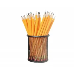 Cubilete portalapices marca Q-Connect negro rejilla