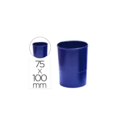 CUBILETE PORTALAPICES Q-CONNECT PLASTICO AZUL OPACO