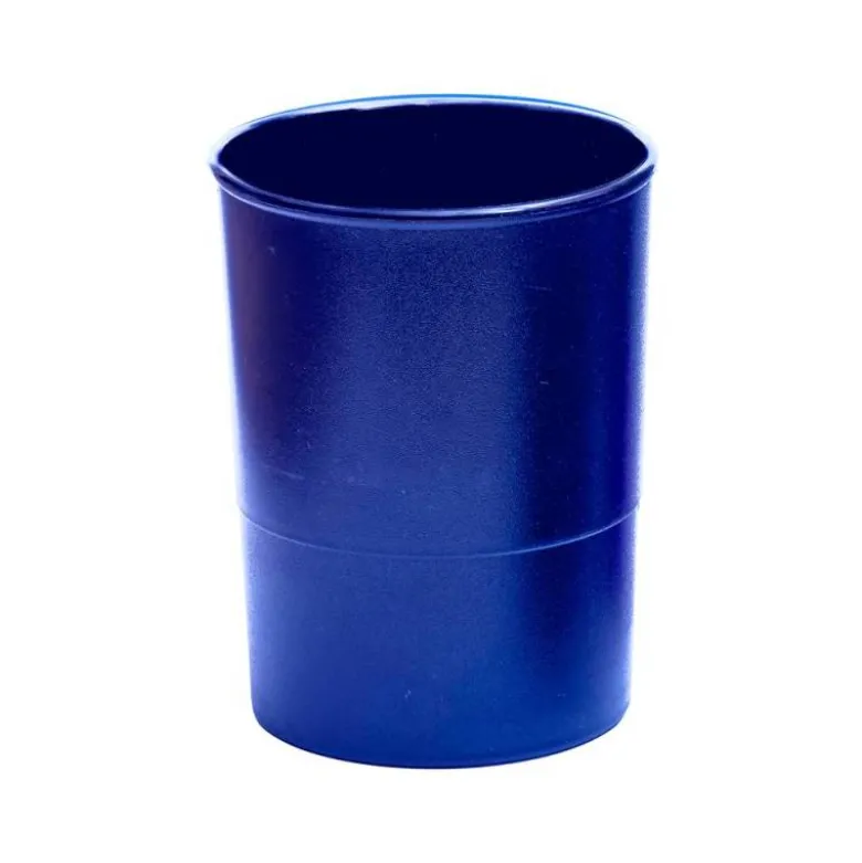 CUBILETE PORTALAPICES Q-CONNECT PLASTICO AZUL OPACO