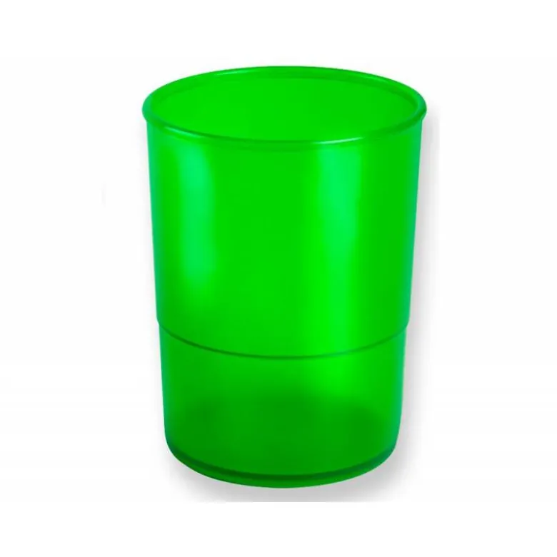 CUBILETE PORTALAPICES Q-CONNECT PLASTICO VERDE TRANSLUCIDO