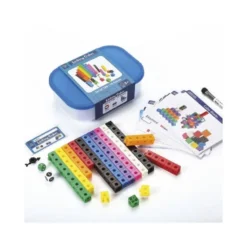 CUBO ENGARZABLE PARA JUEGOS MATEMATICOS SET DE 100 UNIDADES EN 10 COLORES SURTIDOS + 3 AÑOS