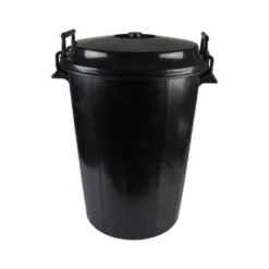 Cubo basura color negro tapa para bolsas 85 x 105 cm