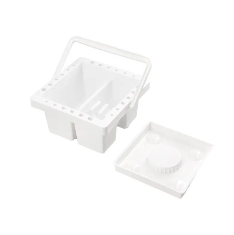 CUBO LIMPIADOR DE PINCELES LIDERPAPEL DE PLASTICO CON ASA TRANSPORTABLE 13X13X9 CM