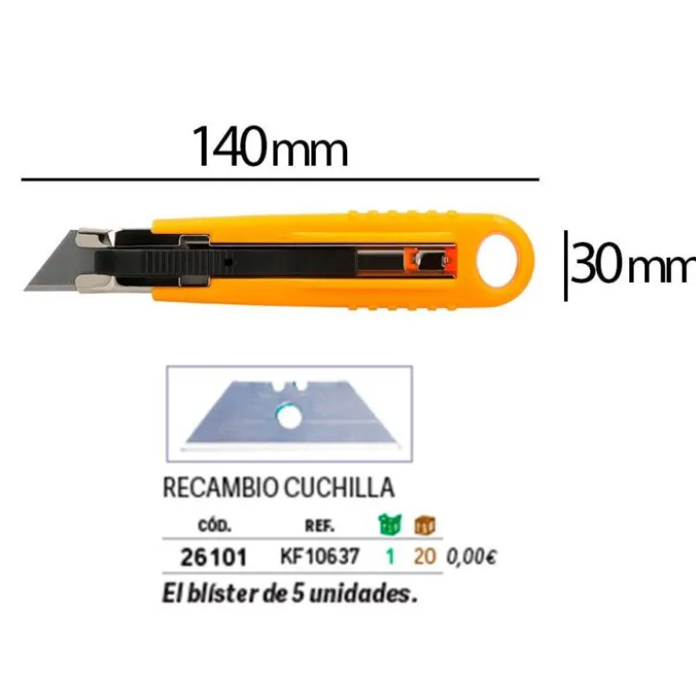 Cuter de seguridad Q-connect Retractil KF14624