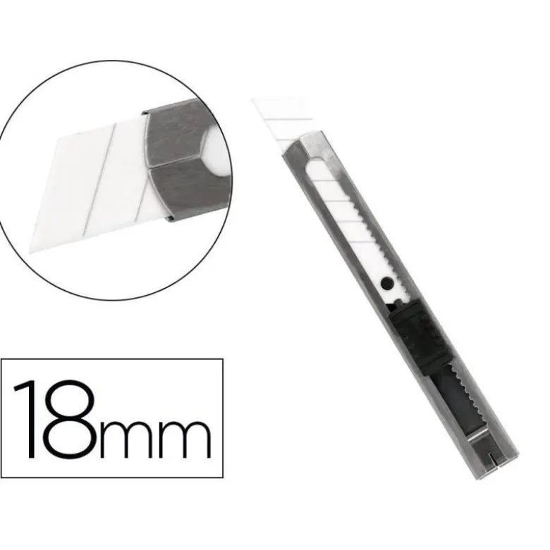 CUTER METALICO Q-CONNECT XD-C78 CUCHILLA ANCHA DE CERAMICA 155X20X18 MM