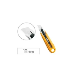 Cuter plastico Olfa cuchilla 18 mm retractil para zurdos
