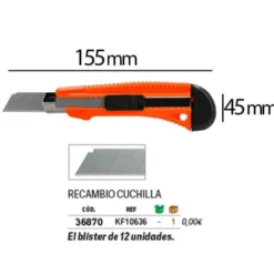 Cuter plastico Q-Connect KF10634 Con protector metalico