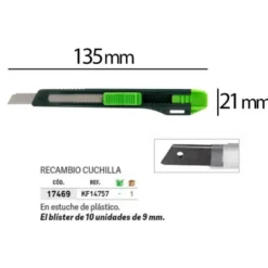 Cuter plastico Q-connect KF10631 Retractil