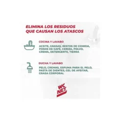 Desatascador de tuberias gel Wc Net energy botella de 1 litro