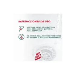 Desatascador de tuberias gel Wc Net energy botella de 1 litro