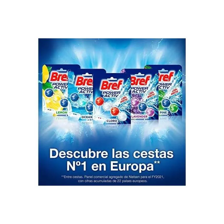 Desinfectante y ambientador marca Bref wc natural