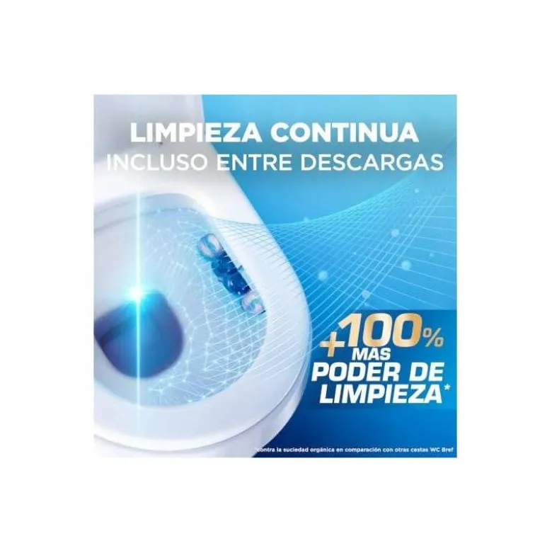 Desinfectante y ambientador marca Bref wc natural