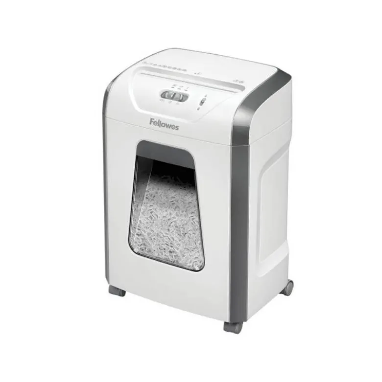DESTRUCTORA DE DOCUMENTOS FELLOWES 15C CAPACIDAD 15H SEGURIDAD P4 GRAPAS CLIPS Y TARJETAS PAPELERA 19 L