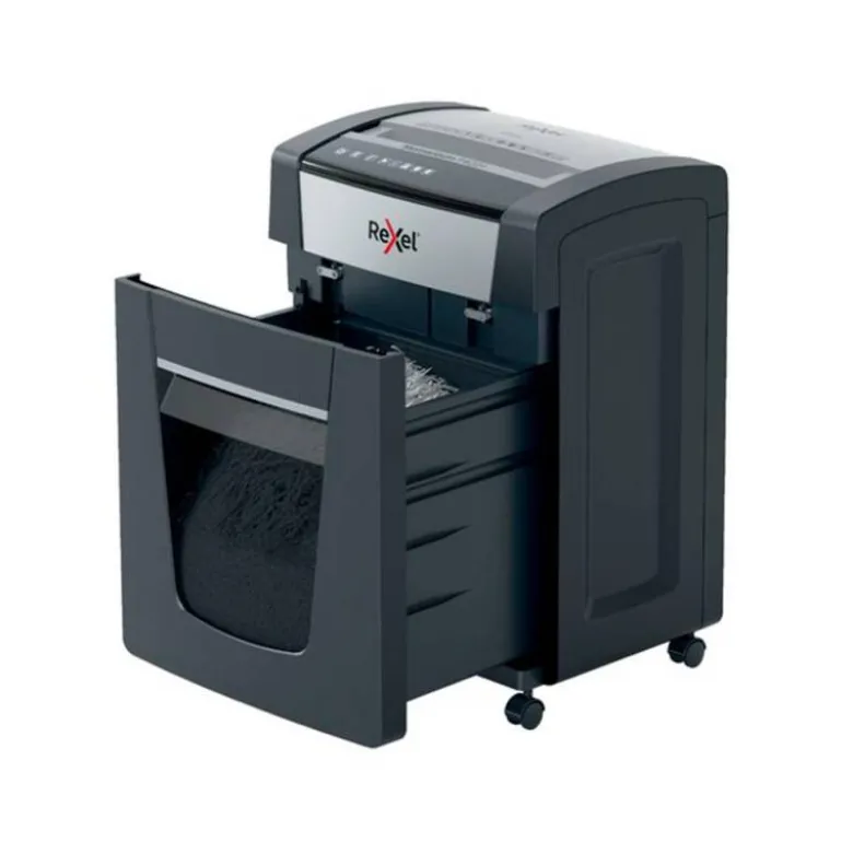 DESTRUCTORA DE DOCUMENTOS REXEL MOMENTUM EXTRA P420+ CAPACIDAD CORTE 20 H P4 DESTRUYE GRAPAS CLIPS CD Y