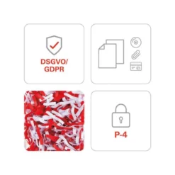 Destructora de Documentos HSM Shredstar X8 Corte en partículas 8 Hojas 18L Nivel seguridad P-4 en Blanco